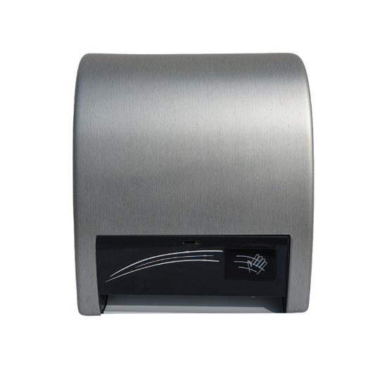 Dispenser elettronico automatico - Cover in alluminio satinato - Dispenser carta asciugamani