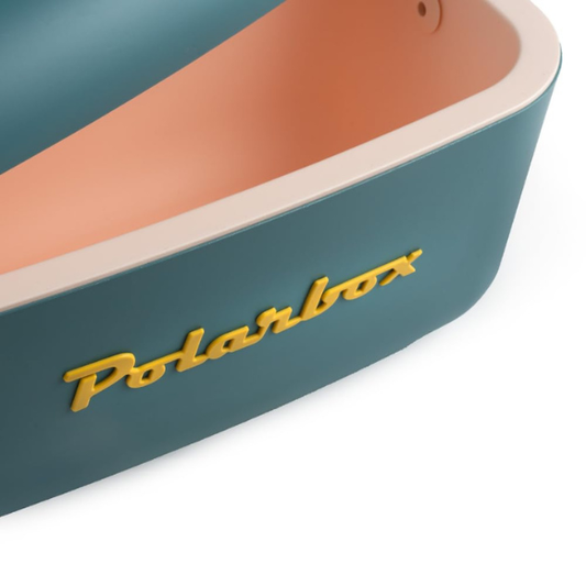 Polarbox 20 lt. Verde Petrolio Marrone - Glacette Vintage - Portavivande termico picnic