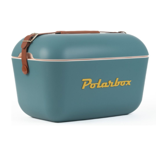 Polarbox 20 lt. Verde Petrolio Marrone - Glacette Vintage - Portavivande termico picnic